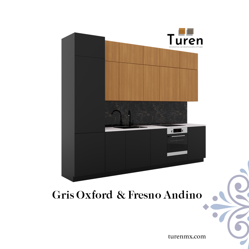 Cocina Turen acabado Gris Oxford & Fresno Andino