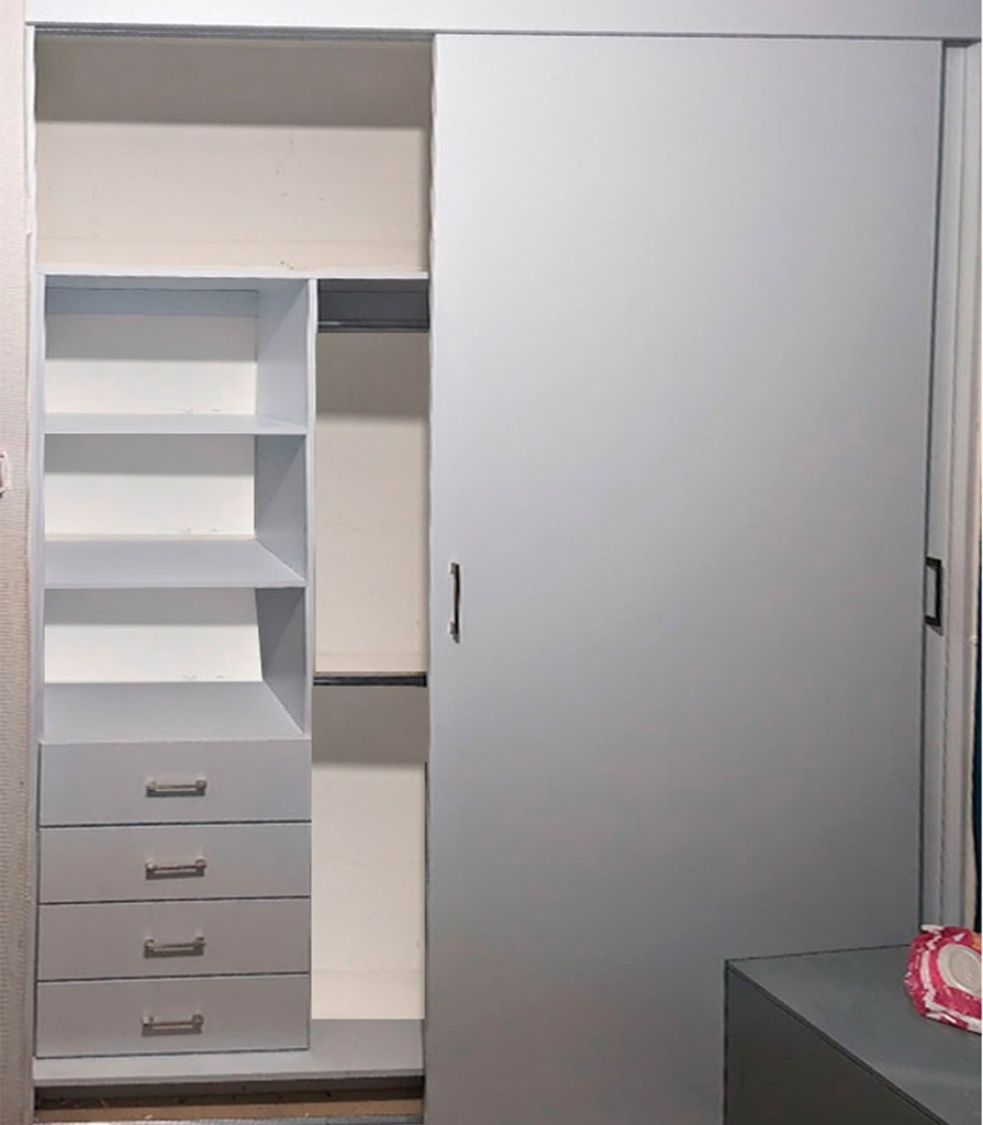 [CLC-009-120] Closet Corredizo Serie Blanco (120 X 250 CM)