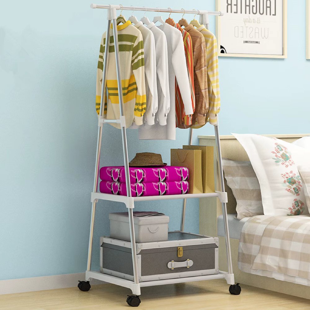 [ALI-27] Perchero Rack Doble con Ruedas