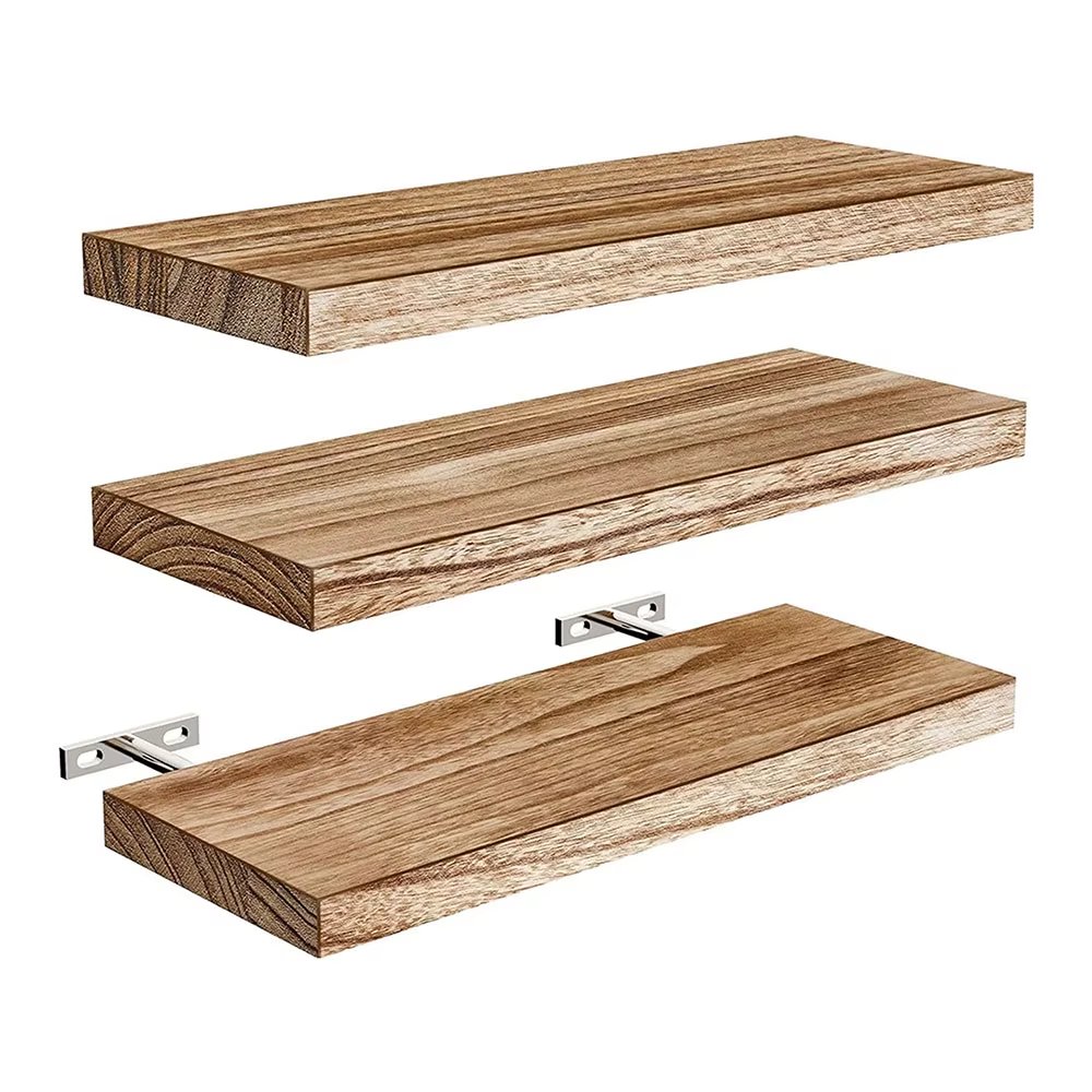 [ALI-45] Set de Repisas Flotantes de Madera Paulownia