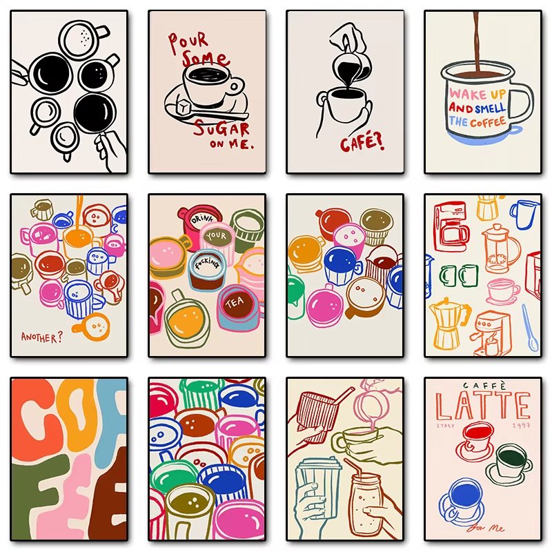 [DEC-22] Cuadro Retro de Café y Té