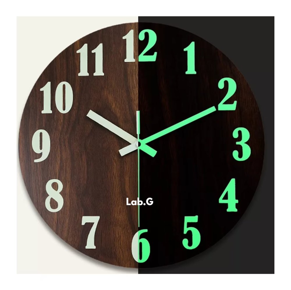 Reloj de Pared Moderno con Luz Nocturna