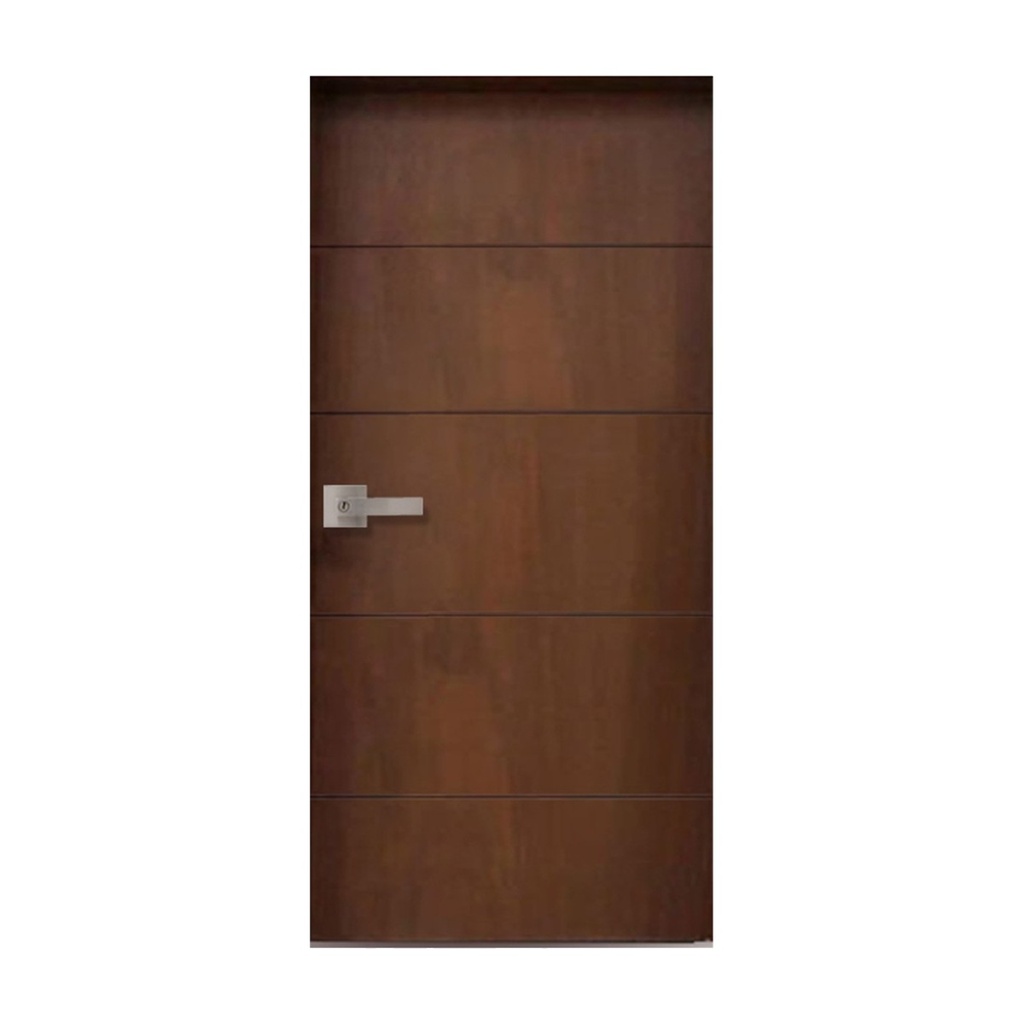 [PTA-TRI-CHO4-CAO] Puerta Chocolate Café 4 Líneas (Caobilla)