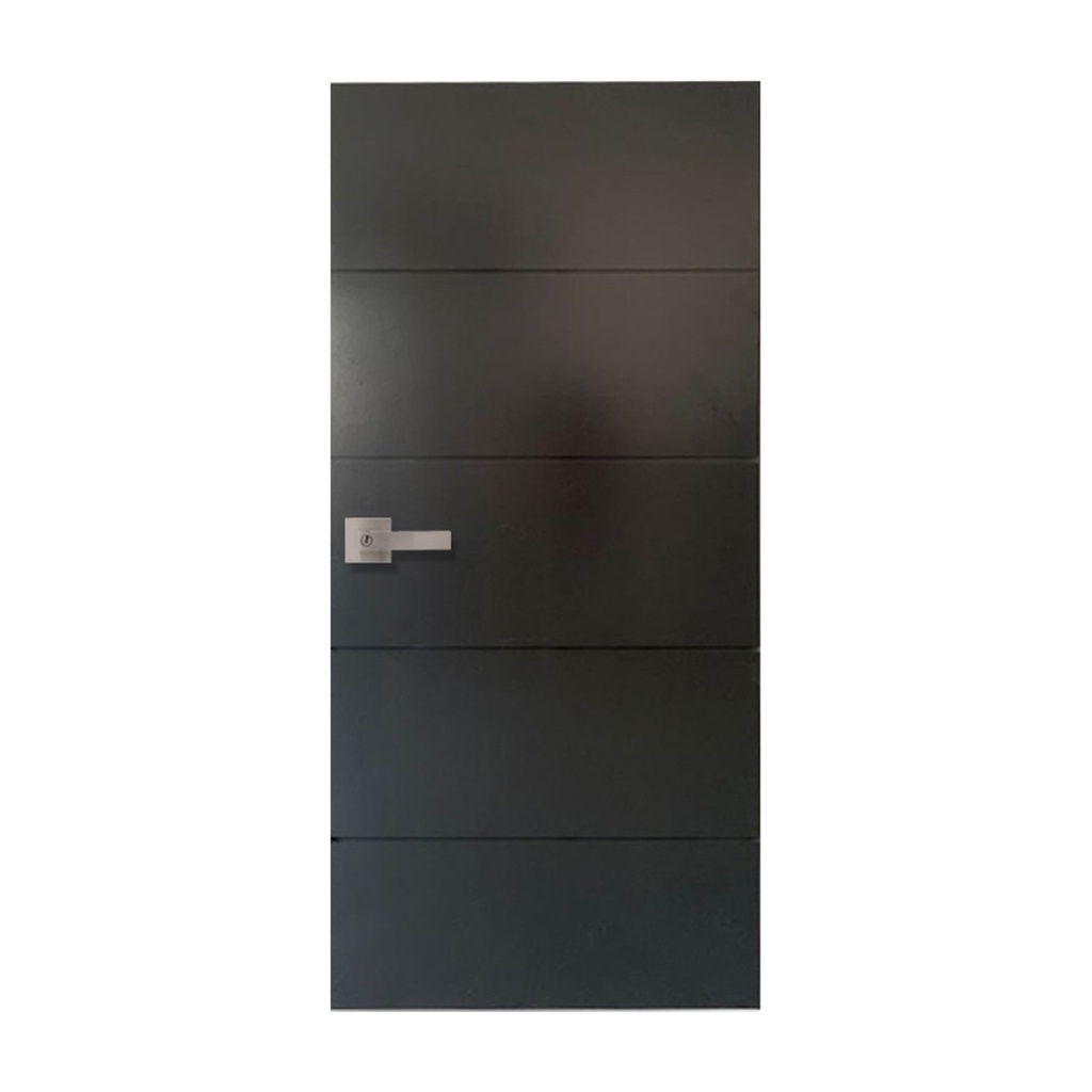 Puerta Negro Obscuro 4 Líneas
