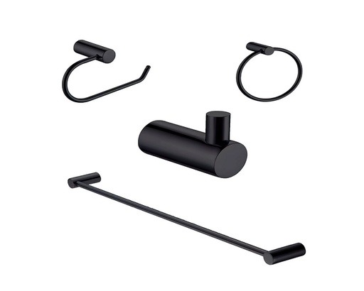 Juego de 4 Accesorios de Baño en Negro