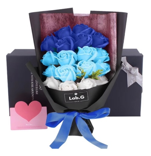 Caja de Rosas Artificiales de Aspecto Real