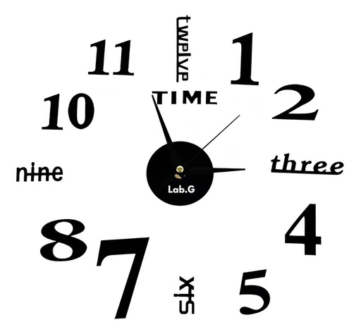 Reloj de Pared Decorativo 3D Adhesivo