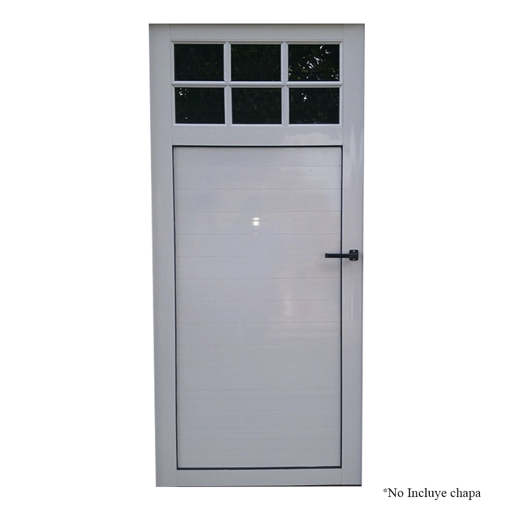 PUERTA DE ALUMINIO 6 CRISTALES