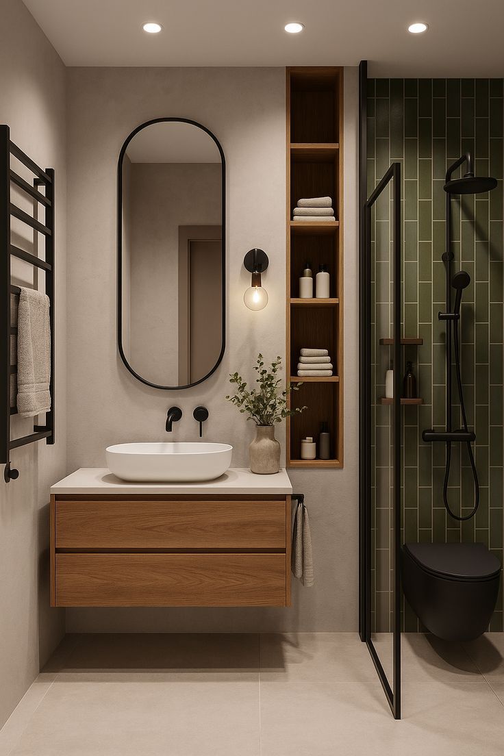Mueble de Baño con módulo de entrepaños
