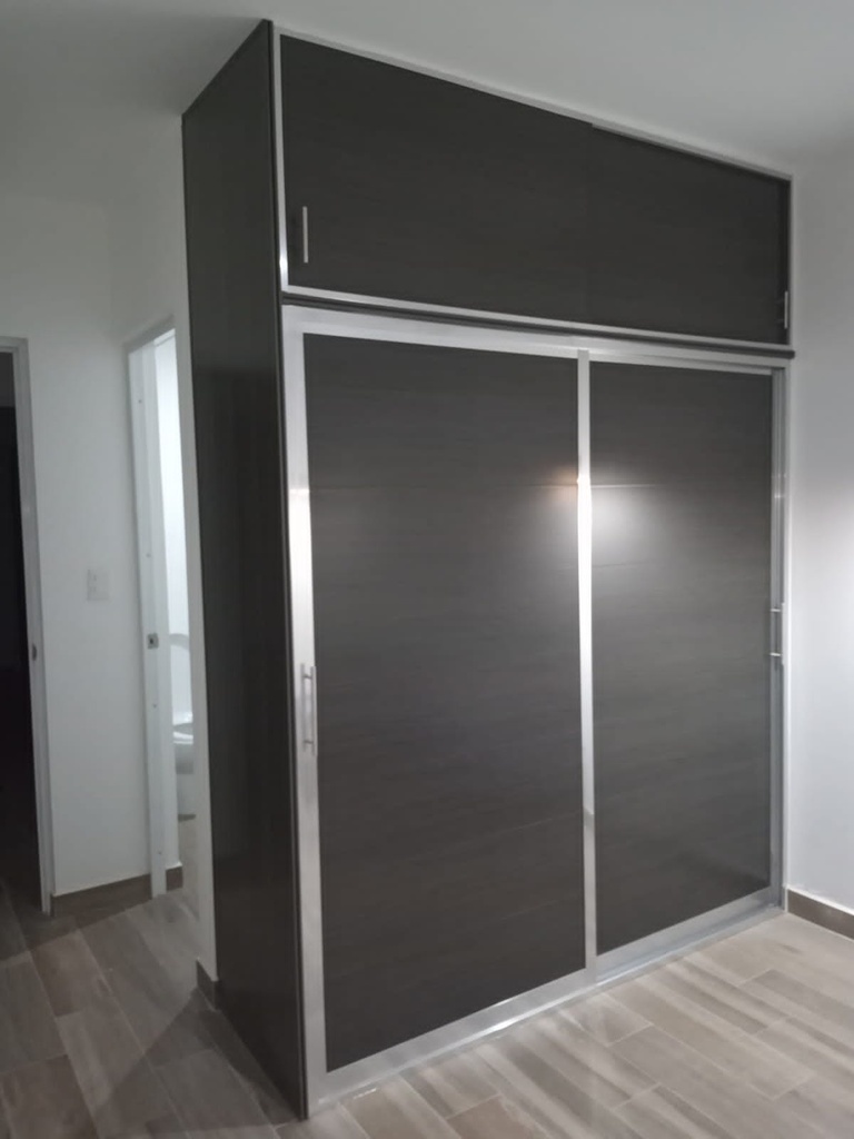 PUERTAS DE CLOSET GRIS BRILLANTE